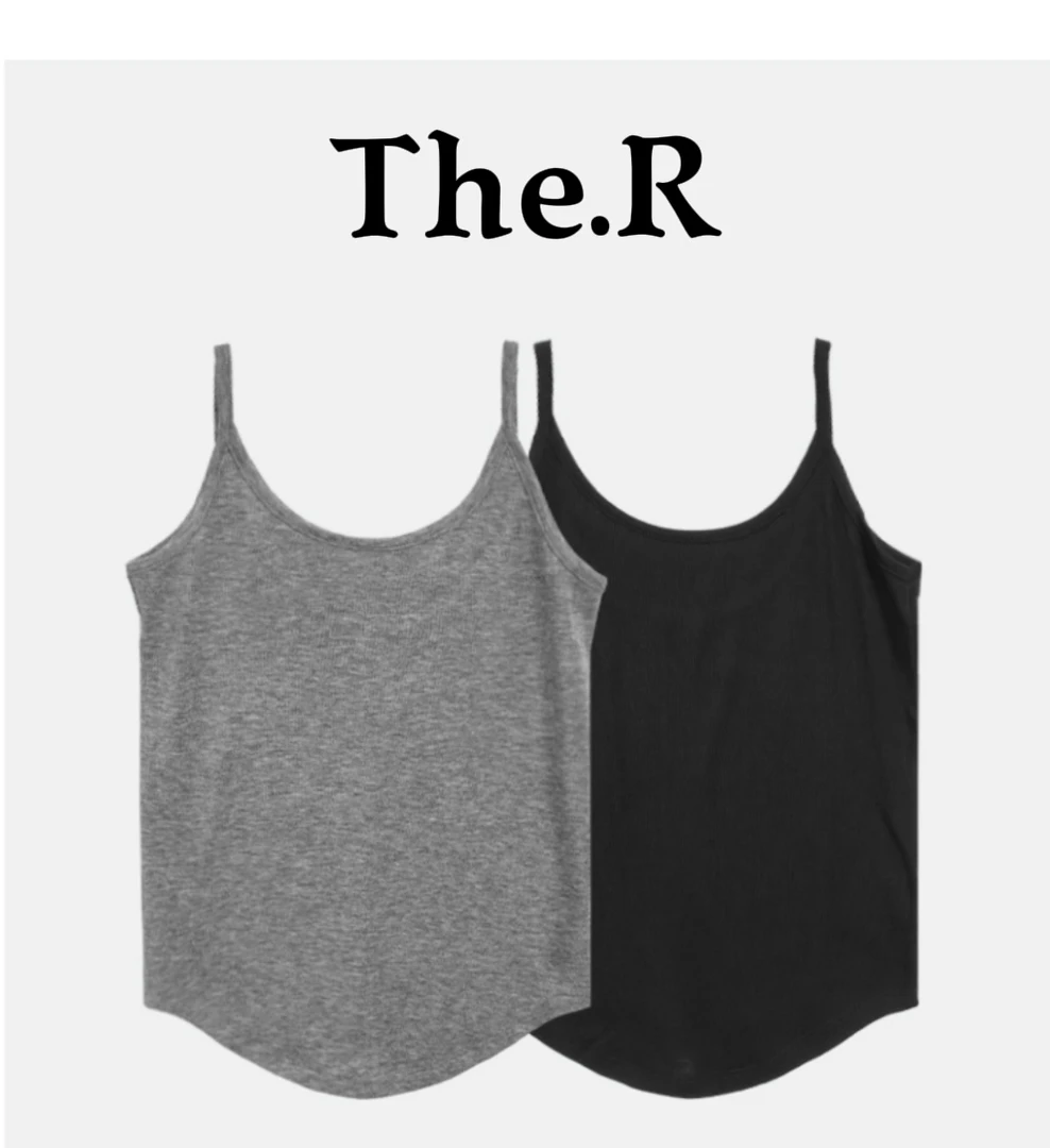 『范范极简』“C*S”同款修身版型汤匙领美丽奴羊毛吊带白色背心打底