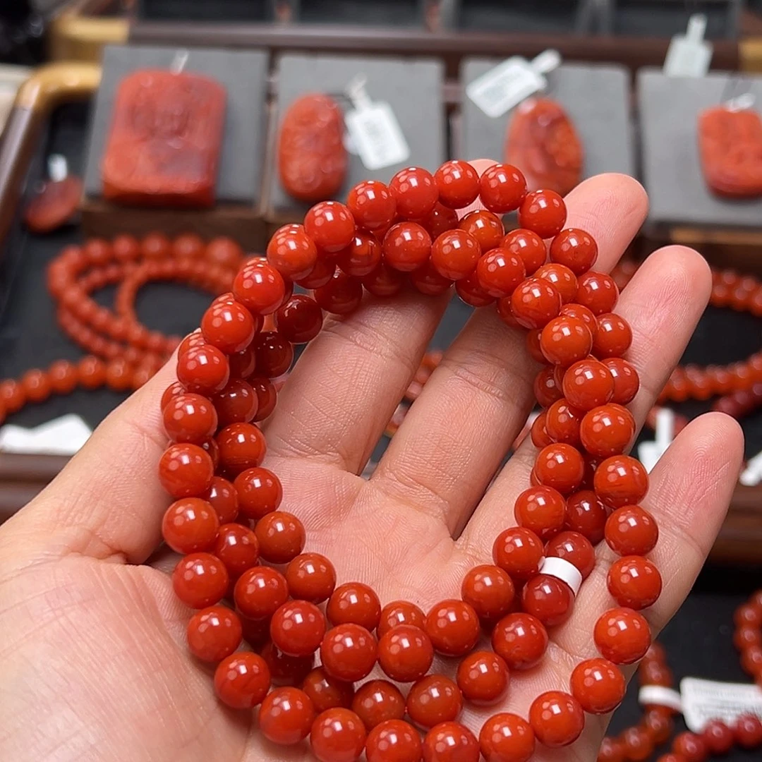 南红玛瑙未镶嵌手串8mm