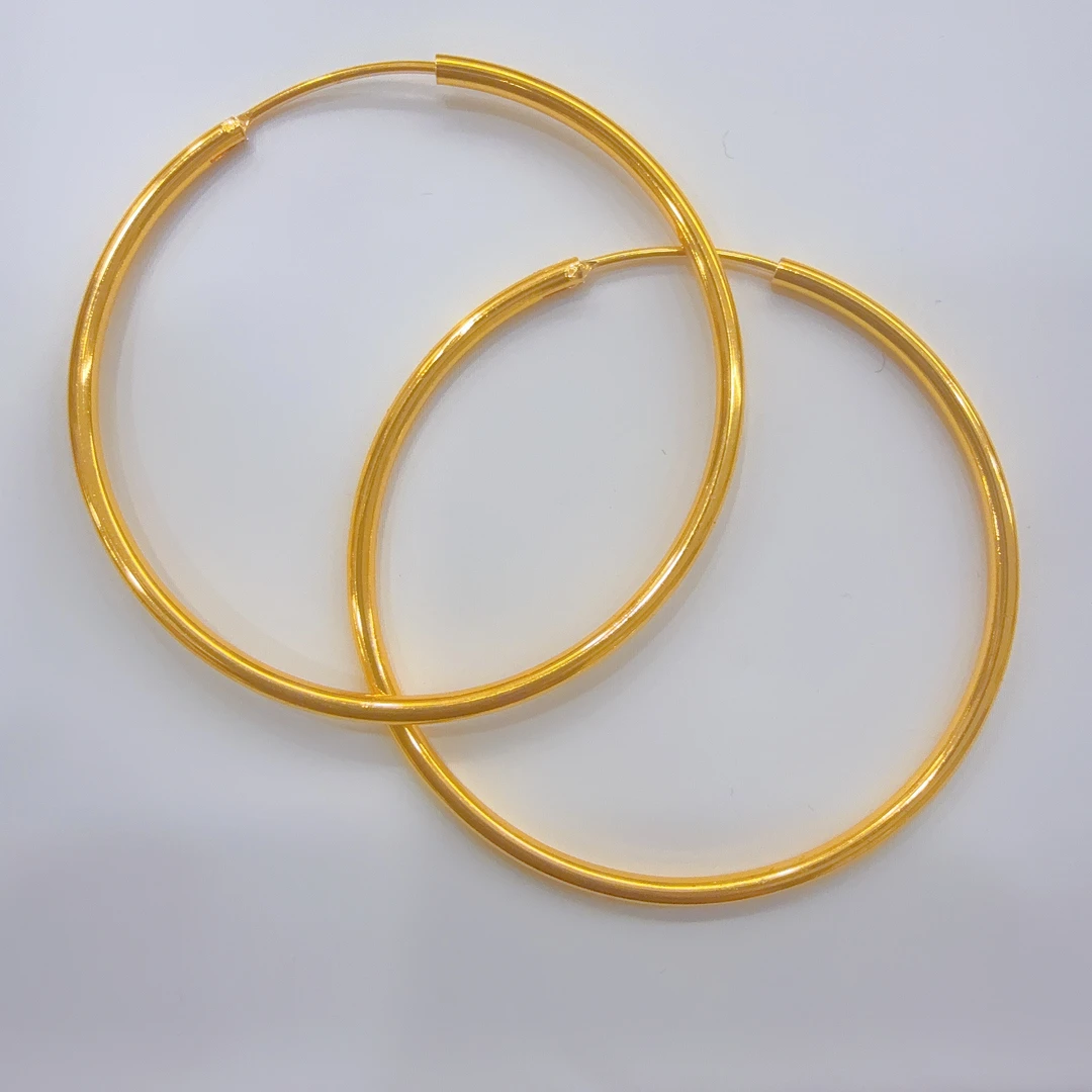 铜合金亚克力耳饰 爆款时尚圈圈耳环圆圈耳环5公分