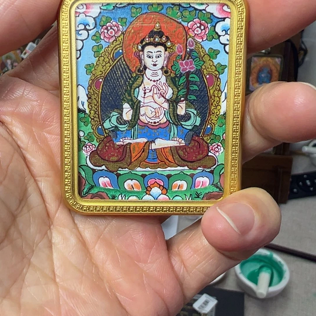 吊坠纯手绘大势至菩萨