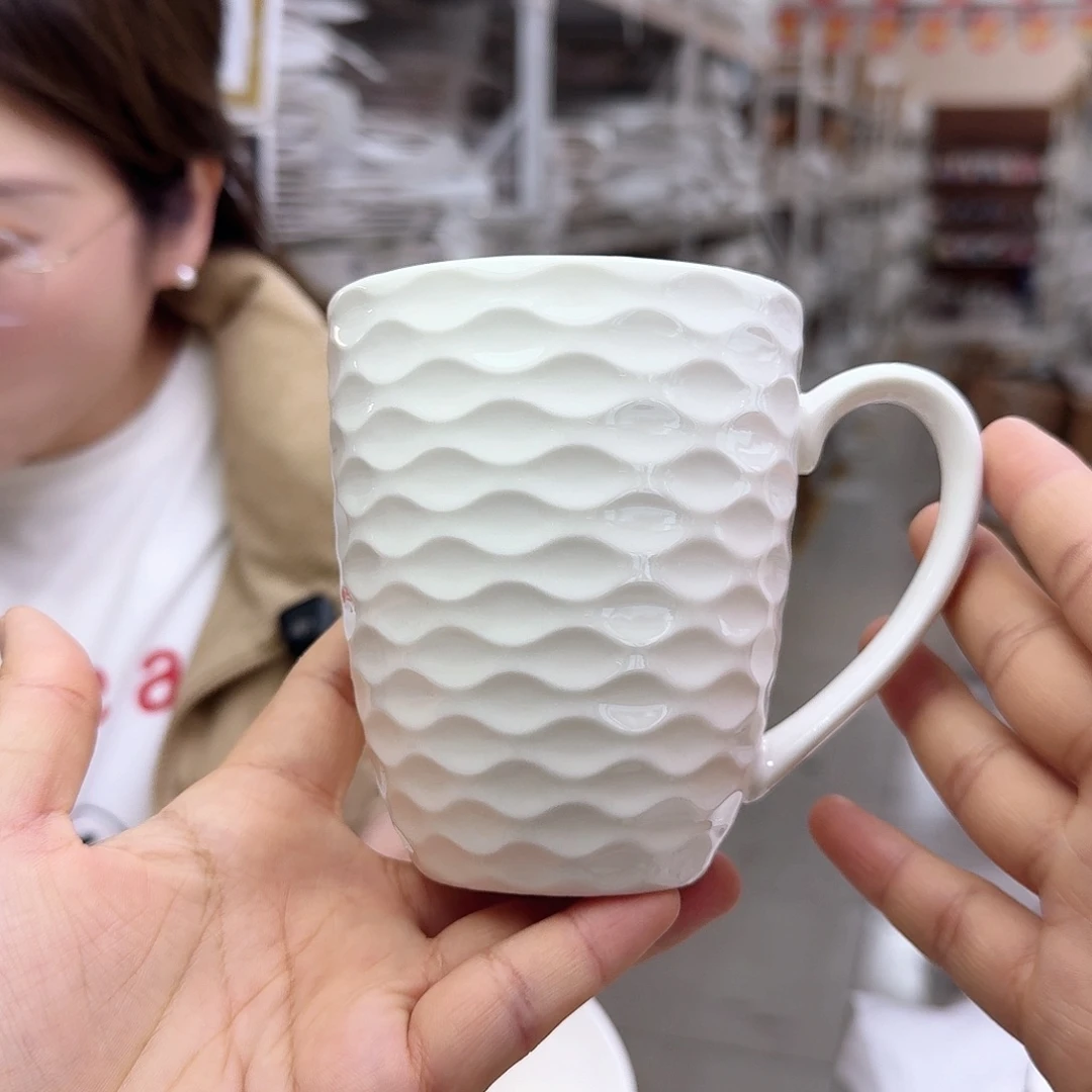 骨瓷马克杯420毫升2只外贸骨瓷