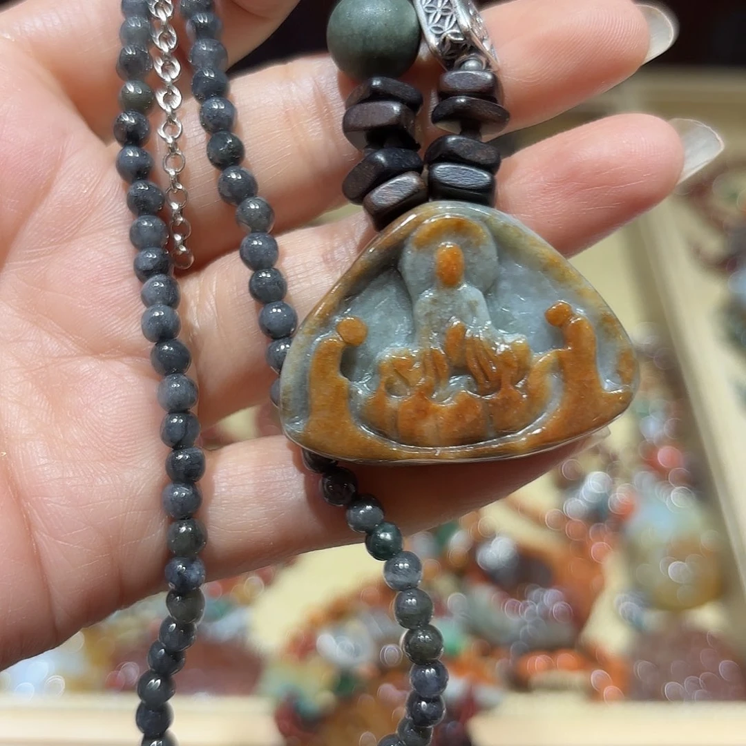 翡翠未镶嵌颈饰原创