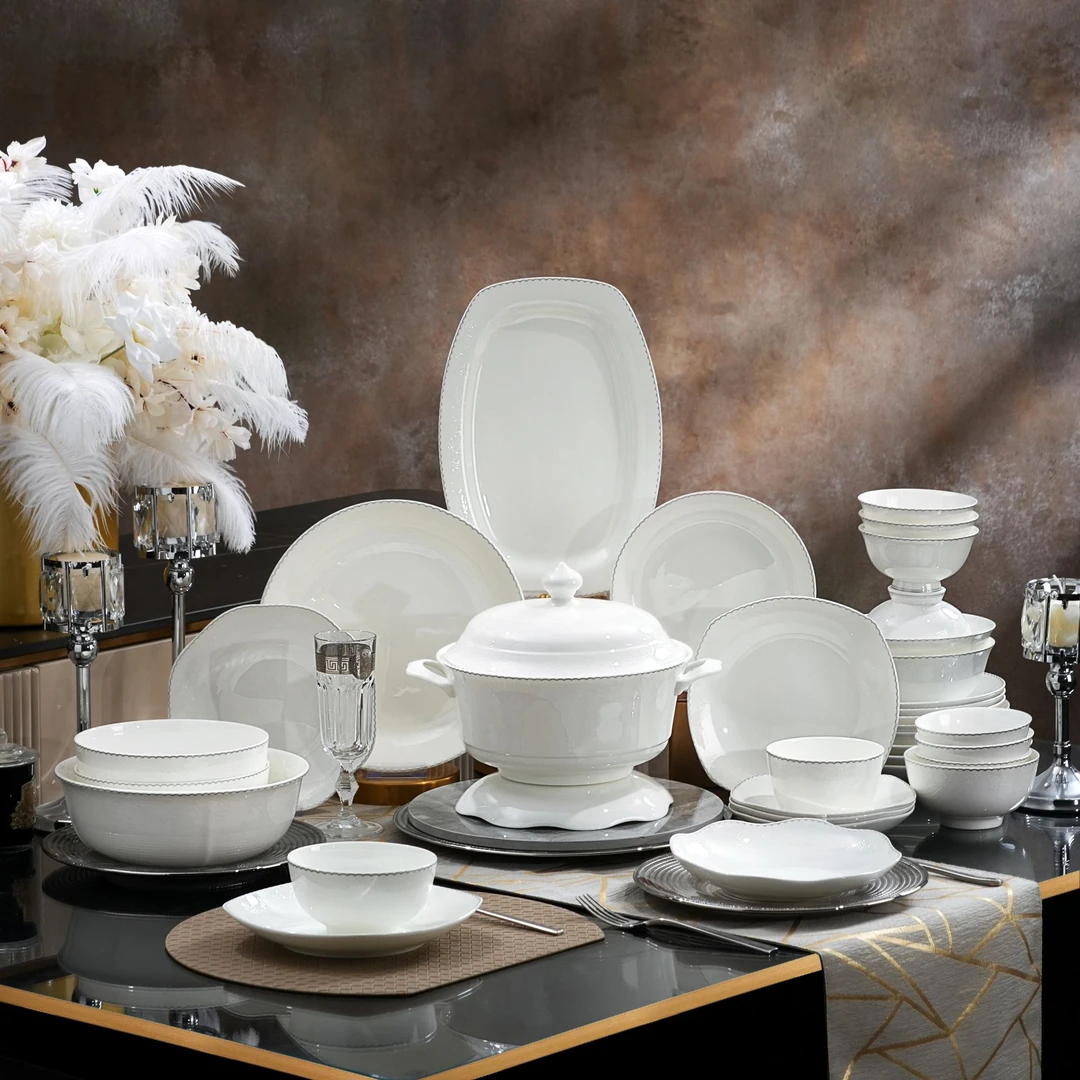 皎如星月高骨瓷餐具盘子