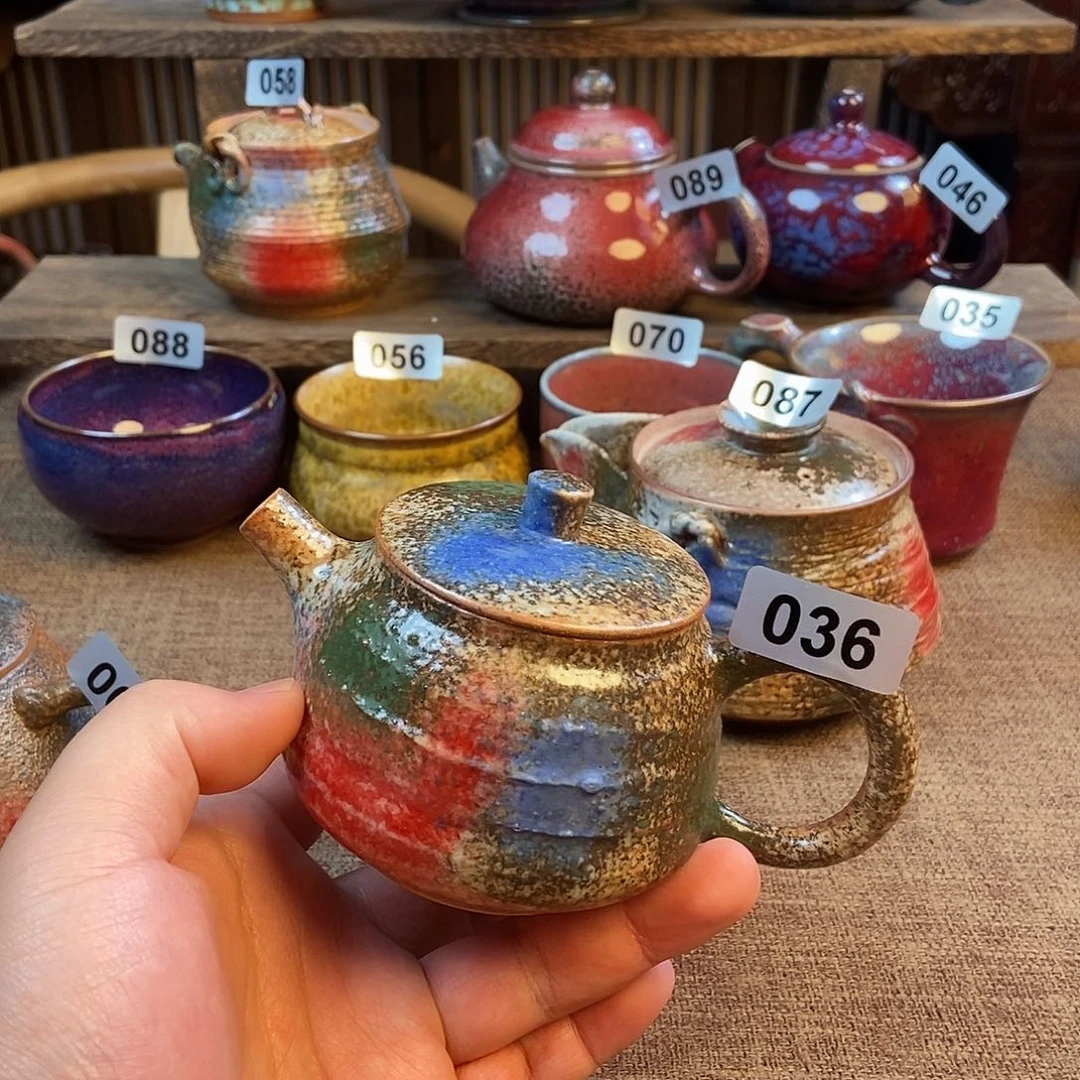 赵***大瓷片钧瓷茶壶茶具