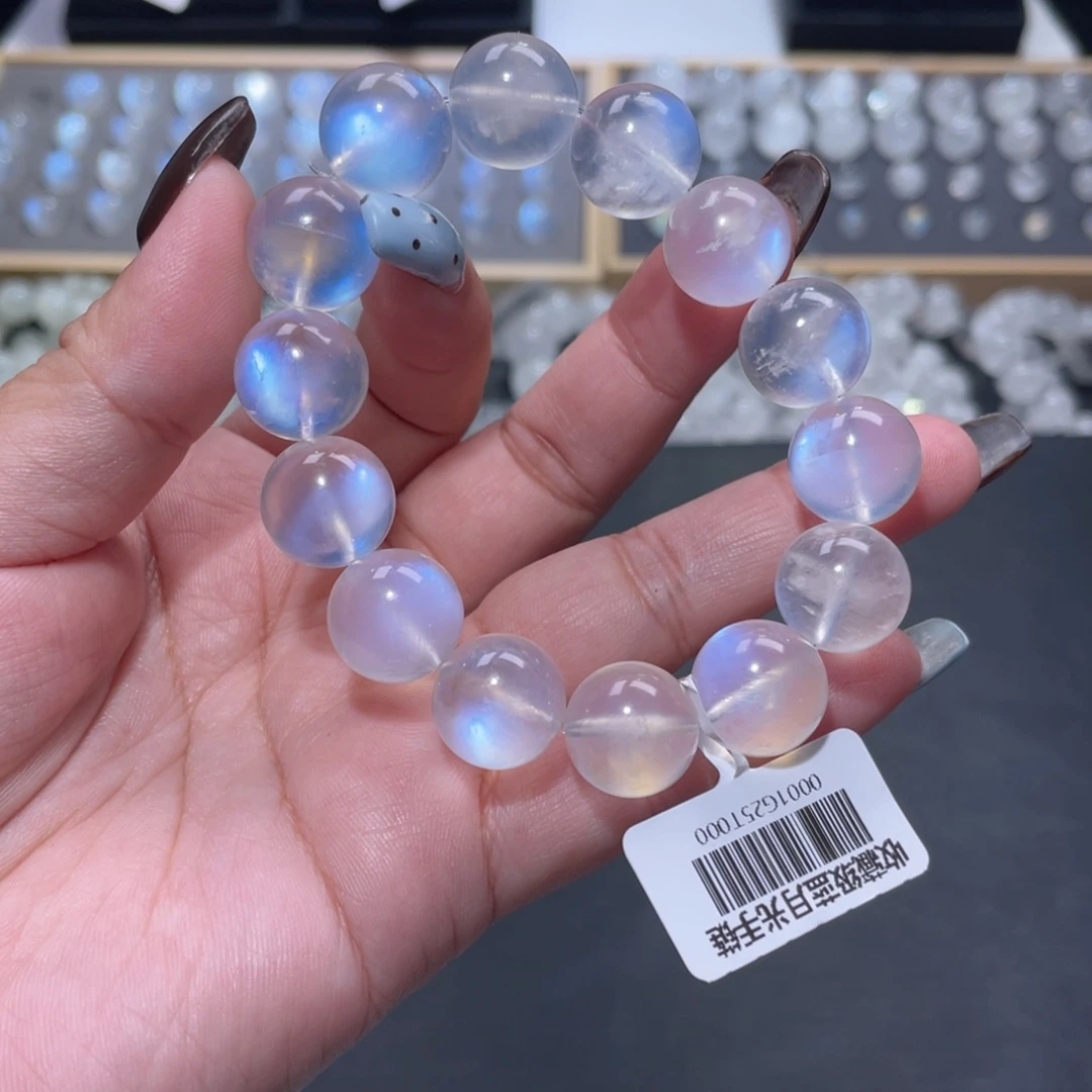 *****未镶嵌手链长石蓝月光手链13mm