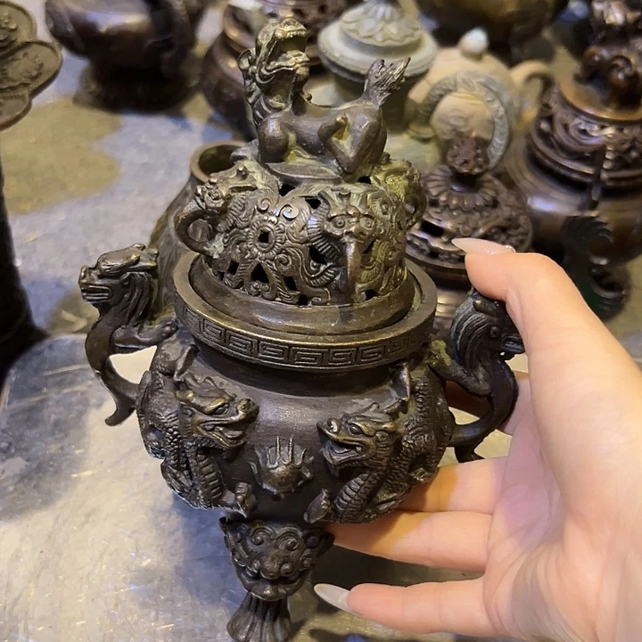 黄铜摆件，文房工艺品摆件