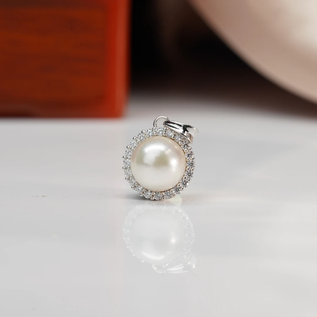 【小北好物】S925银海水珍珠吊坠约8.5mm【多样性发一件】QJ07X112