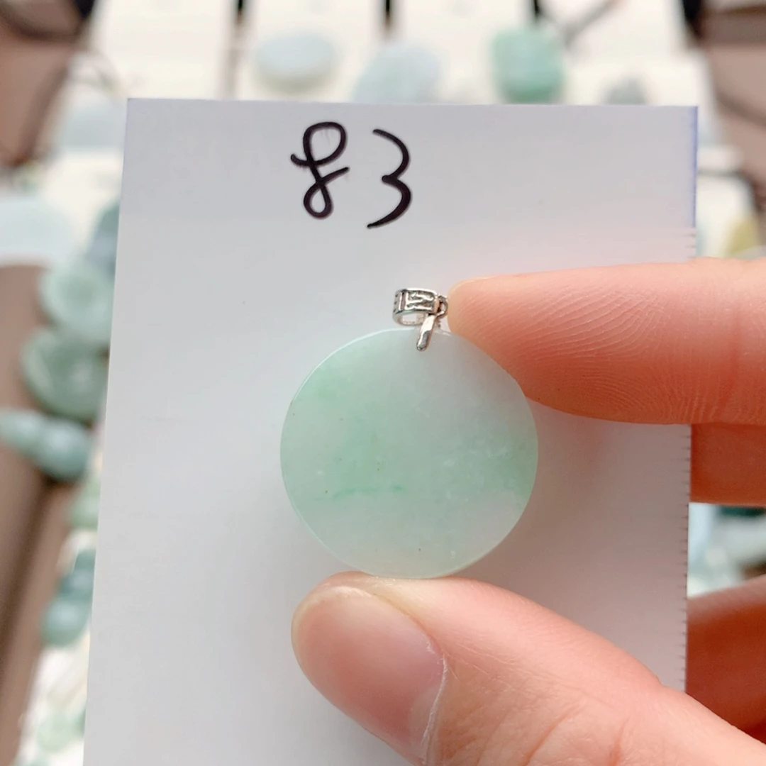 翡翠银S925镶嵌颈饰吊坠