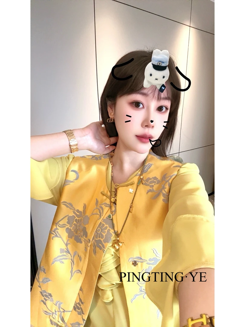 PINGTING.YE新中式国风重工刺绣提花洋气马甲外套PT2588