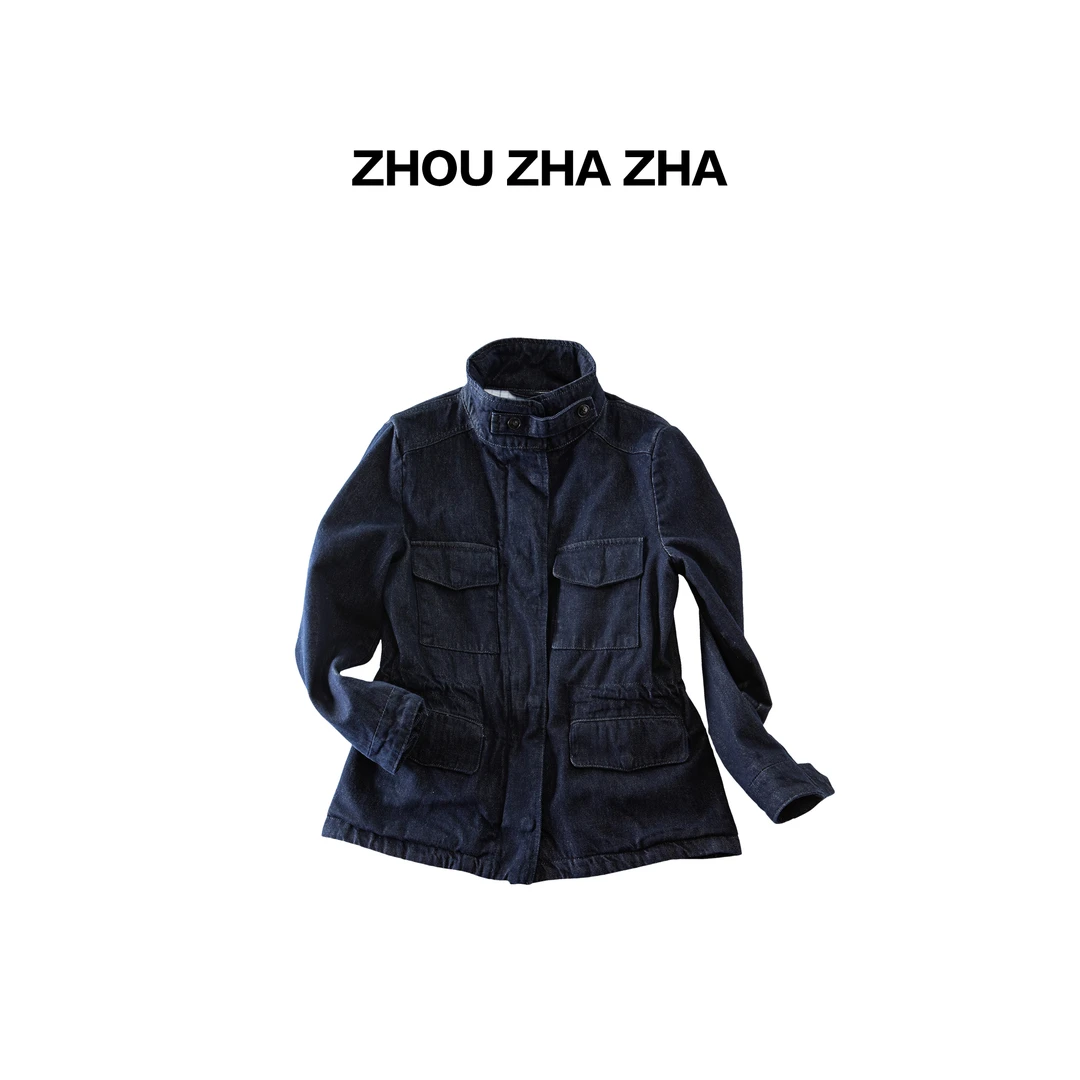 【周炸炸】老钱风短韩版休闲时尚极简风宽松秋冬牛仔外套#535012