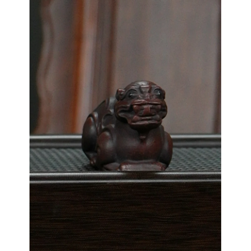 0140宜兴紫砂原矿刻绘茶宠