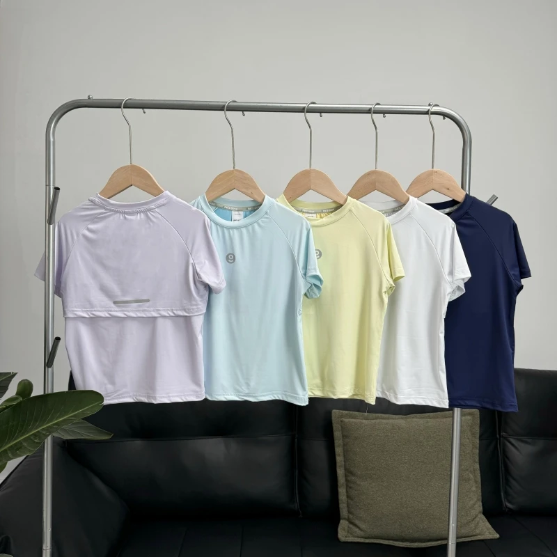 25-08夏季新款中大童轻凉感透气速干男女童弹力短袖