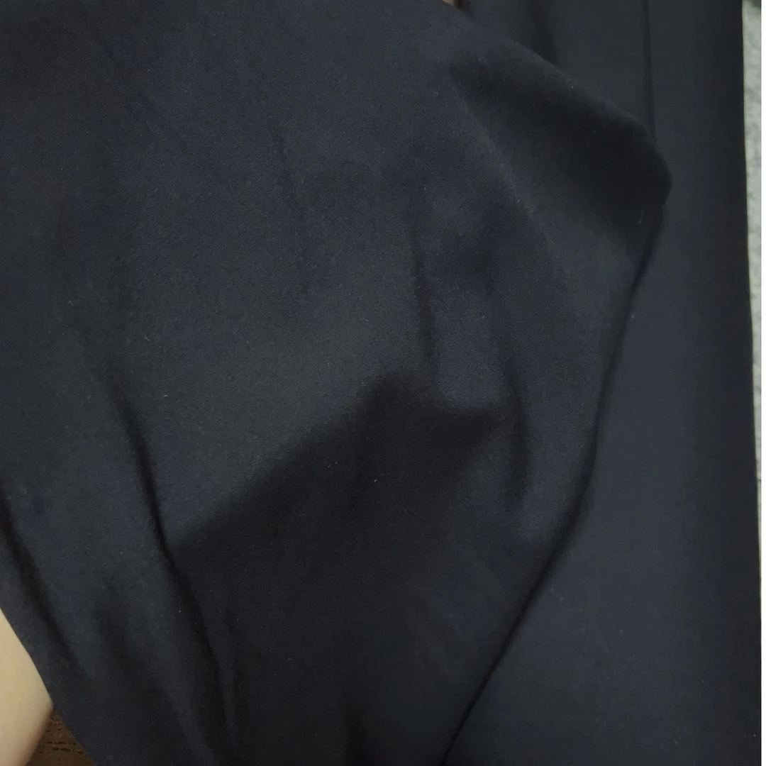 2025纯黑人造棉绵绸服装面料不支持7天无理由