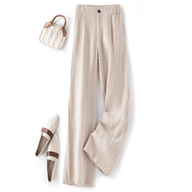 【原创神裤】优质版型巨显瘦无压！2025新款亚麻阔腿裤女显高显腿长