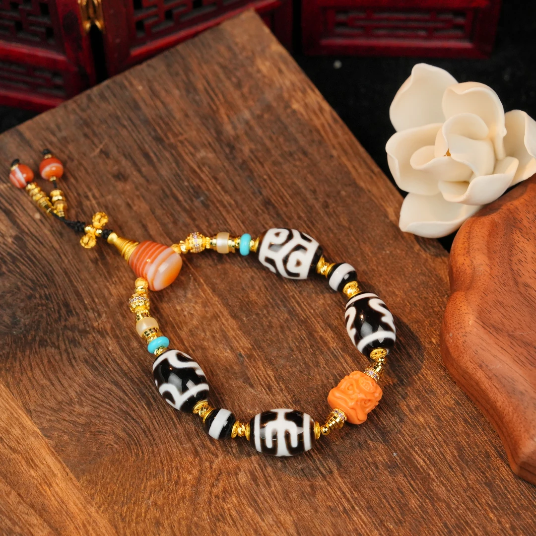 黑白珠珠玛瑙手持LNR0200160