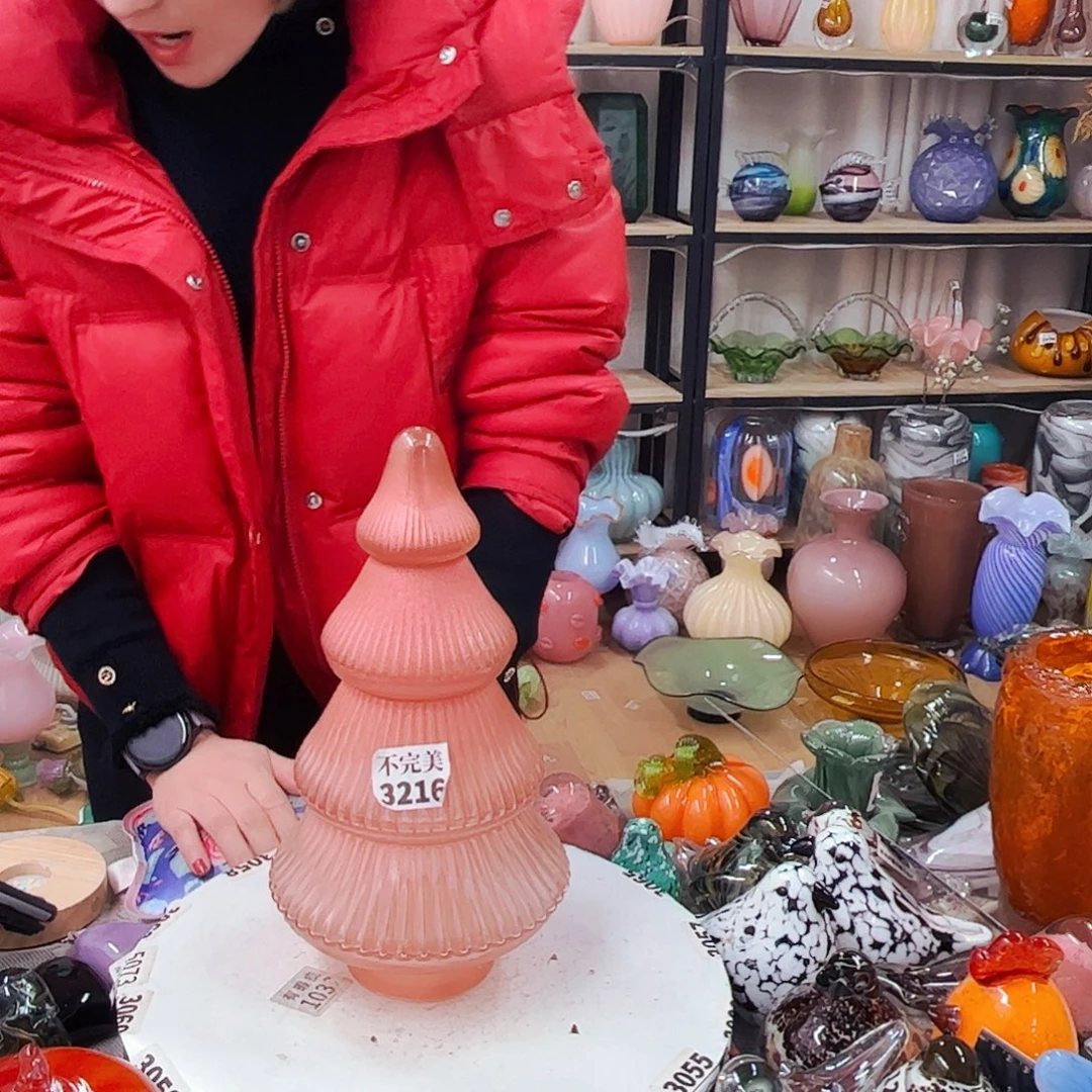 3216圣诞树不完美家悦琉璃工艺品