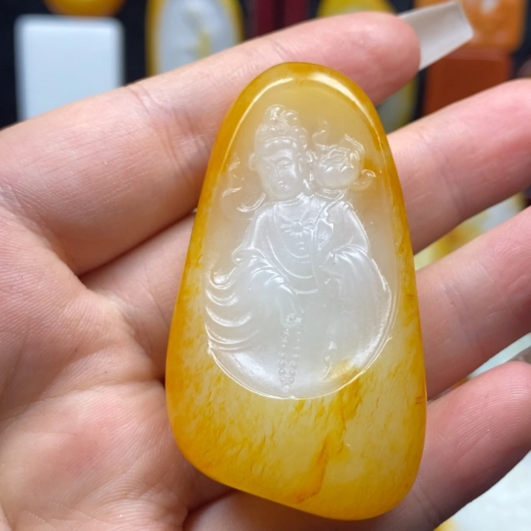 佛***哥和田玉未镶嵌颈饰