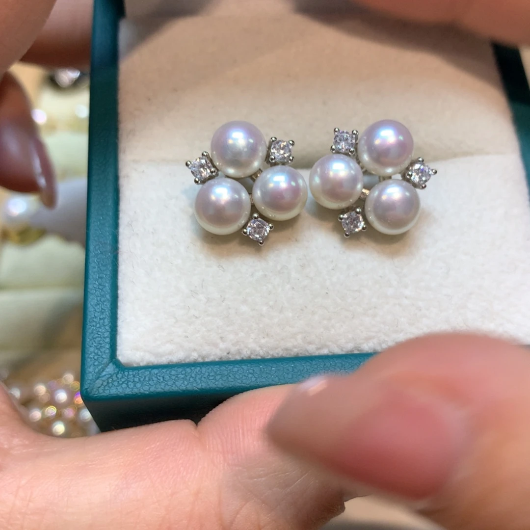 淡水珍珠耳饰未镶嵌