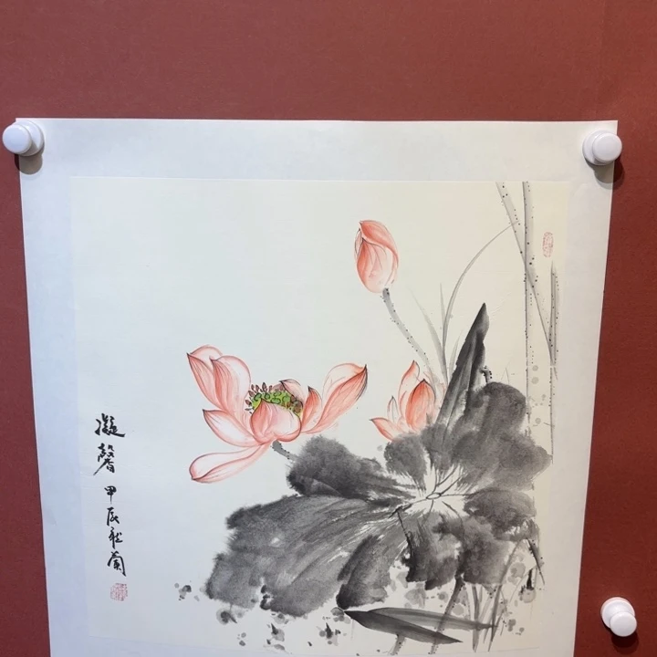 国画听兰老师花鸟