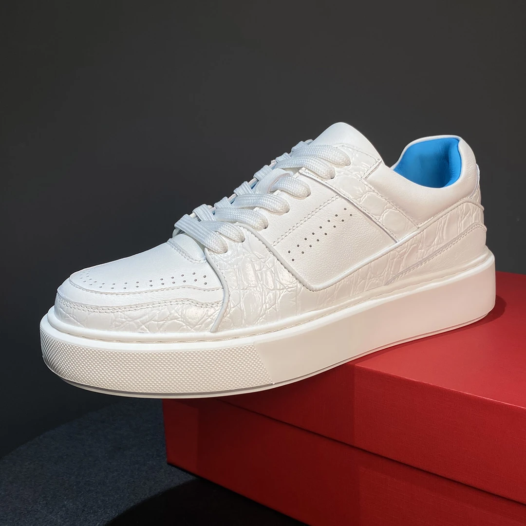 JMUXI青年拼色休闲板鞋板鞋冬季低帮男鞋白色粒面皮小白鞋休闲鞋