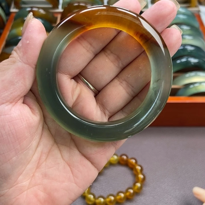 喜***乐蛇纹石玉未镶嵌手镯手串戒指