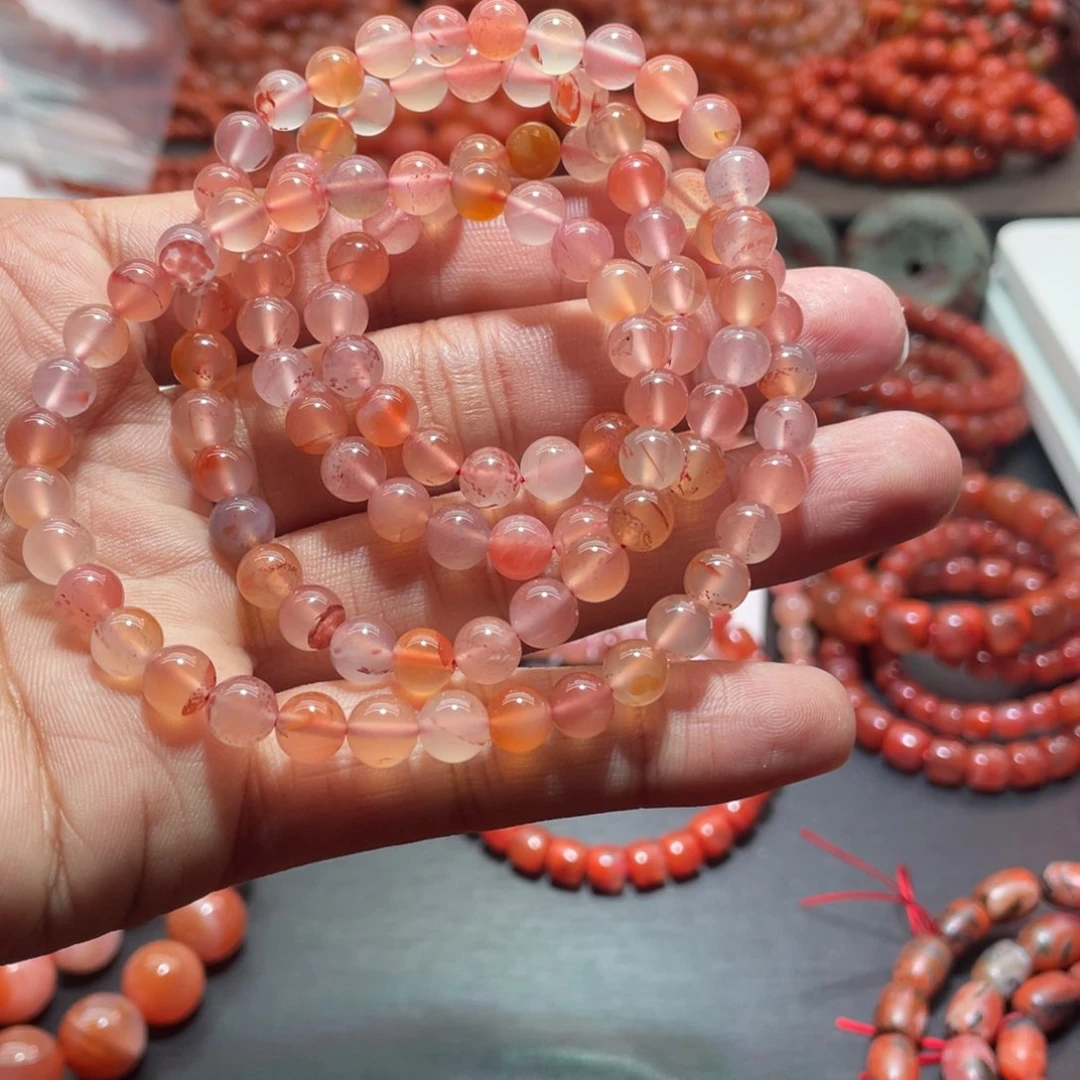 南红玛瑙手链未镶嵌