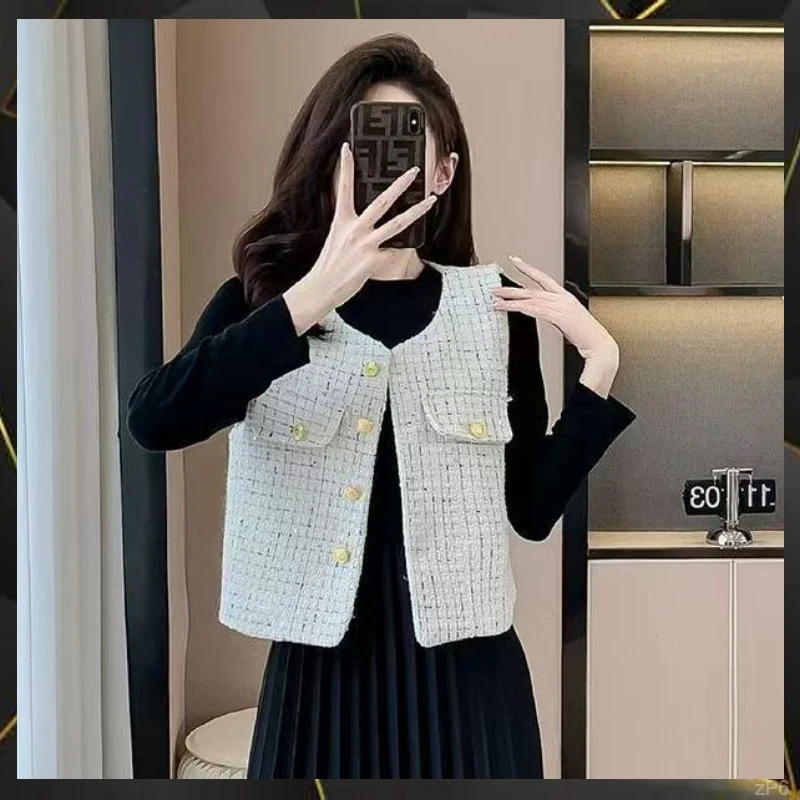 【现货+运费险】女款小香风马夹外穿2025爆款新款气质时尚百搭坎肩