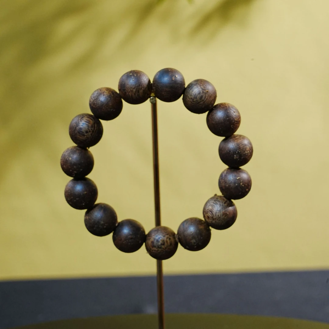 柬埔寨金丝奇楠软油糖结沉香手串 1.53cm 19.38g  250908033 B