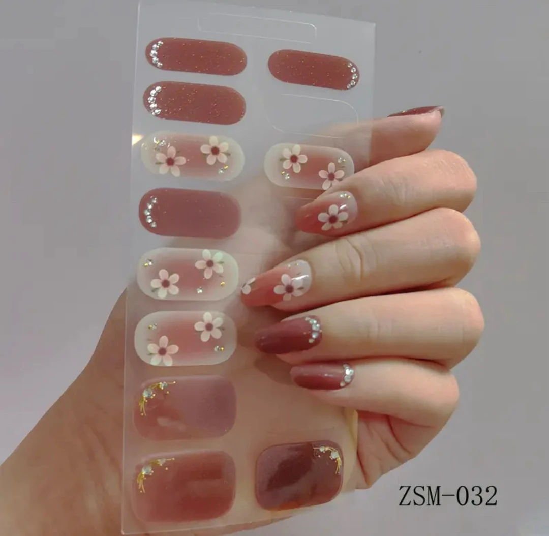 免烤灯16指美甲贴凝胶甲贴新款高级感春夏减龄防水指甲贴持久耐用