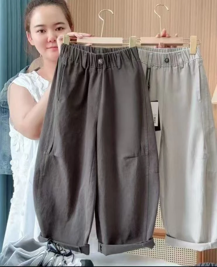 儿童秋款透气纯棉长裤工装弯刀裤男女童休闲裤中大童裤子弯刀裤潮