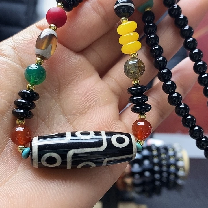 玛瑙/玉髓合金颈饰