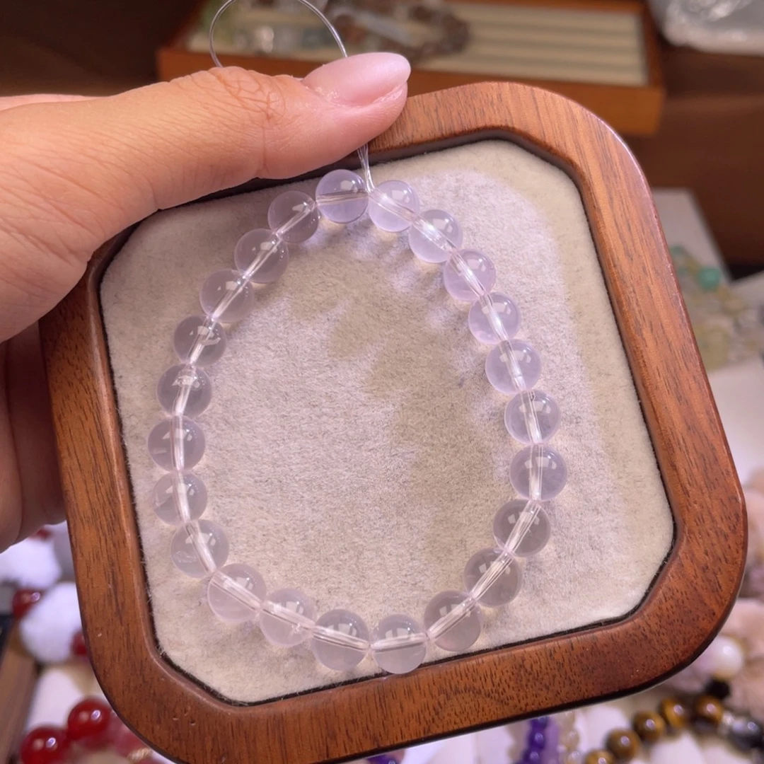 水晶未镶嵌手链18号粉水8.3MM