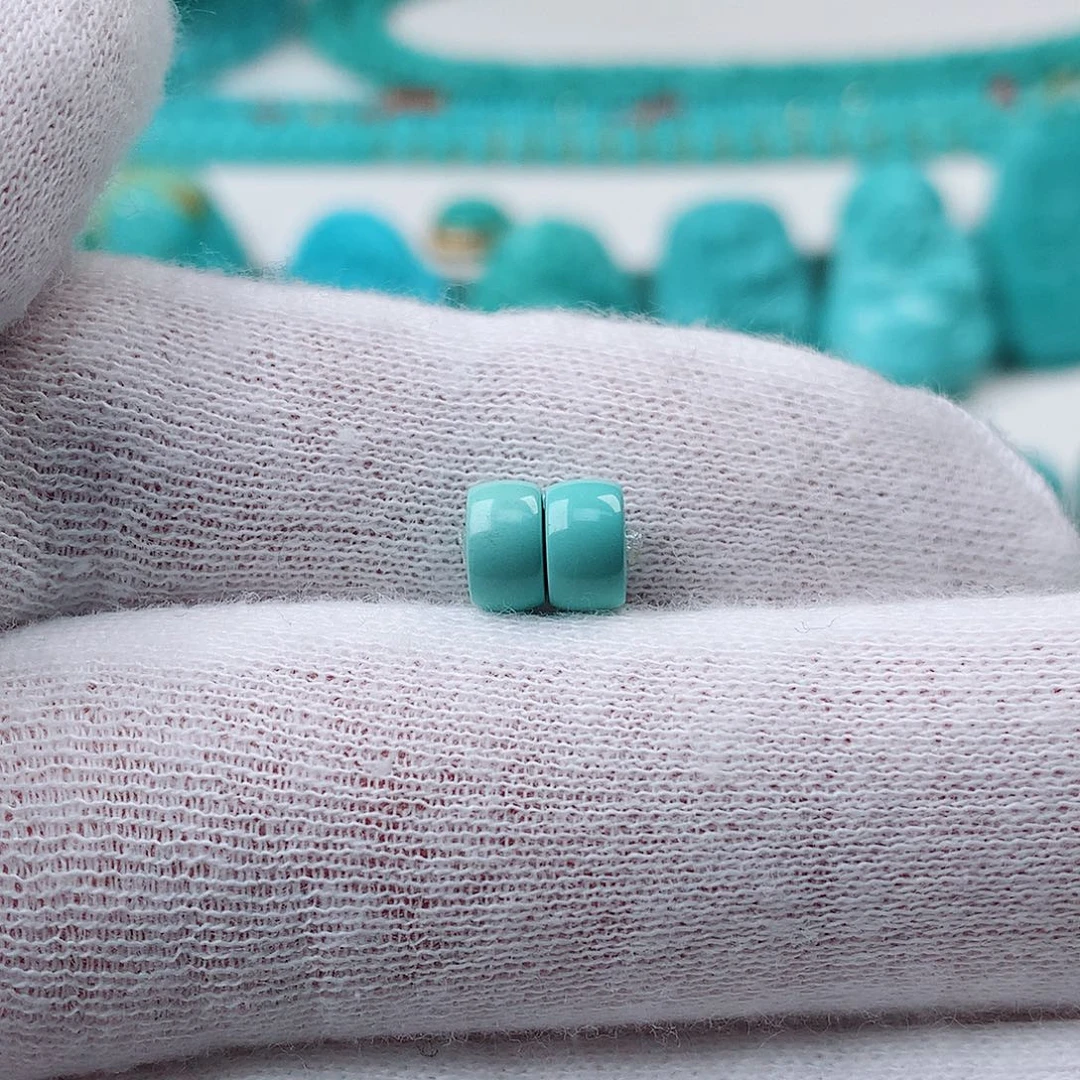 绿松石未镶嵌直切6.3mm