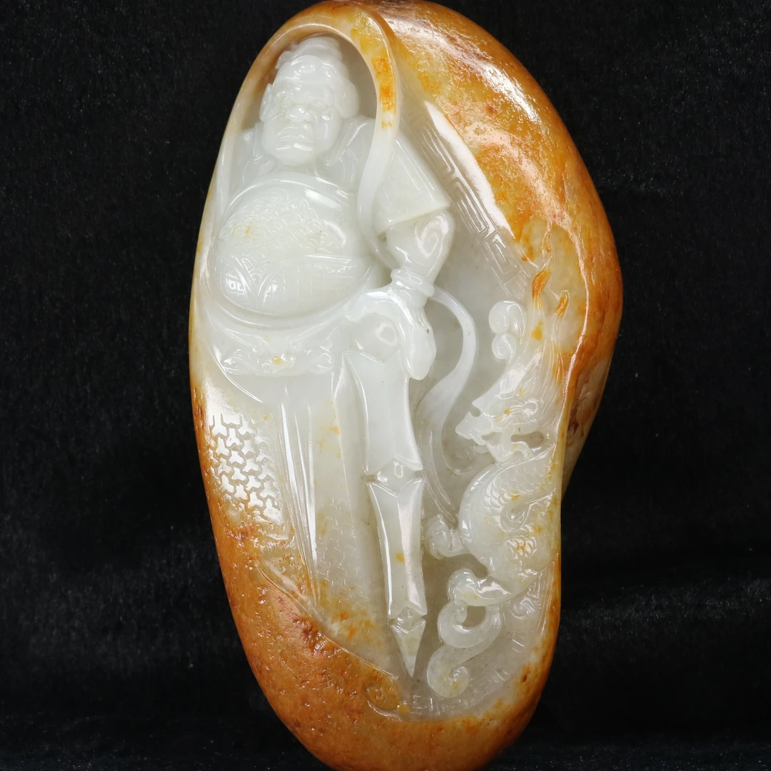 51和田玉红玉沁籽儿摆件/400208保利厦门拍卖