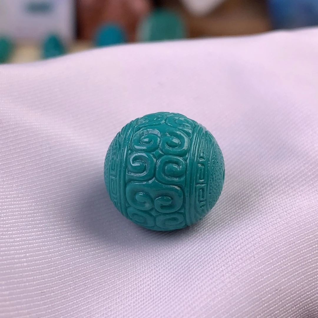 绿松石未镶嵌珠宝奇石14.7mm