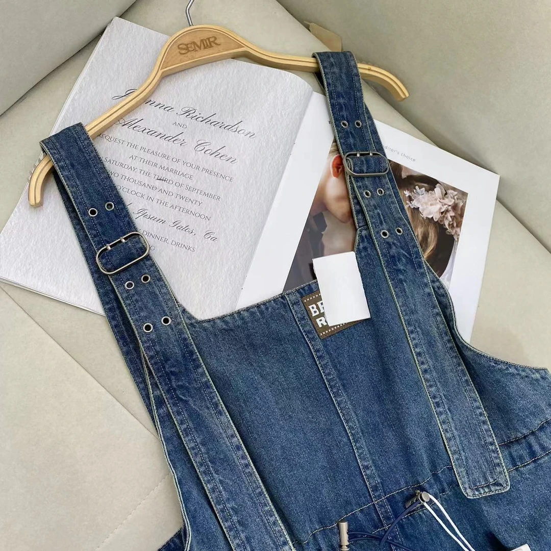 减龄显瘦百搭韩版牛仔背带裙C5080