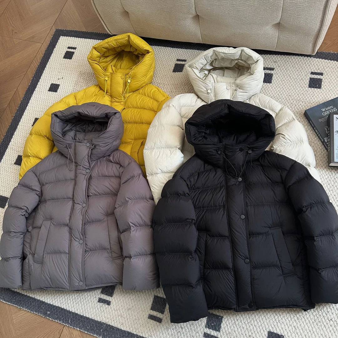 【米可家】冬季加厚【62cm】新国标90白鸭绒连帽羽绒服608