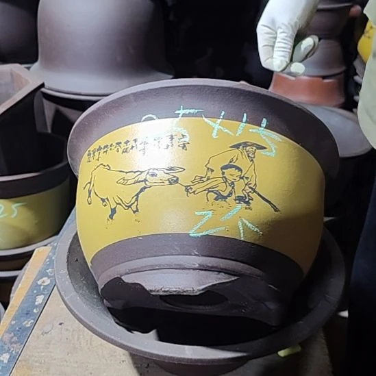 宜兴紫砂花盆清清楚了吗