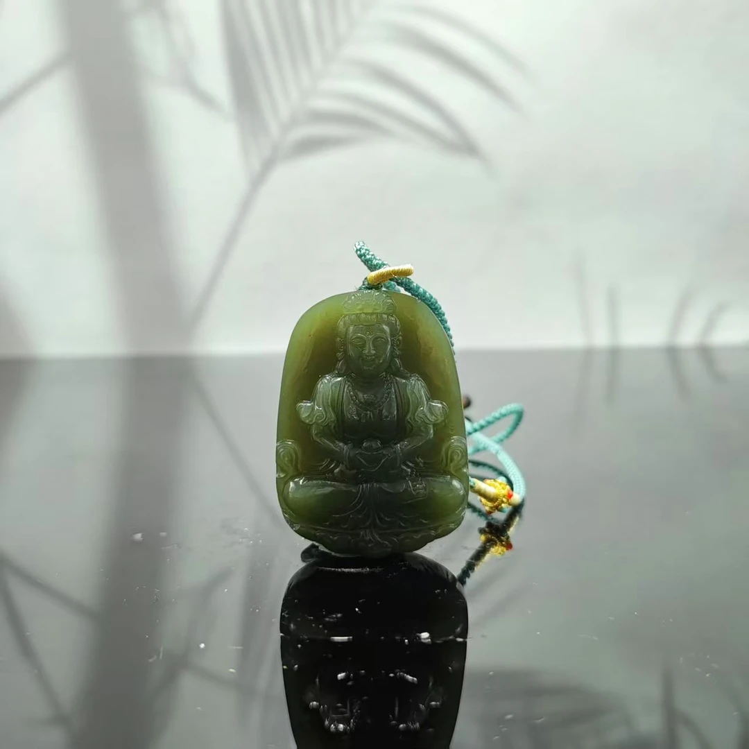 P和田玉观音吊坠0111