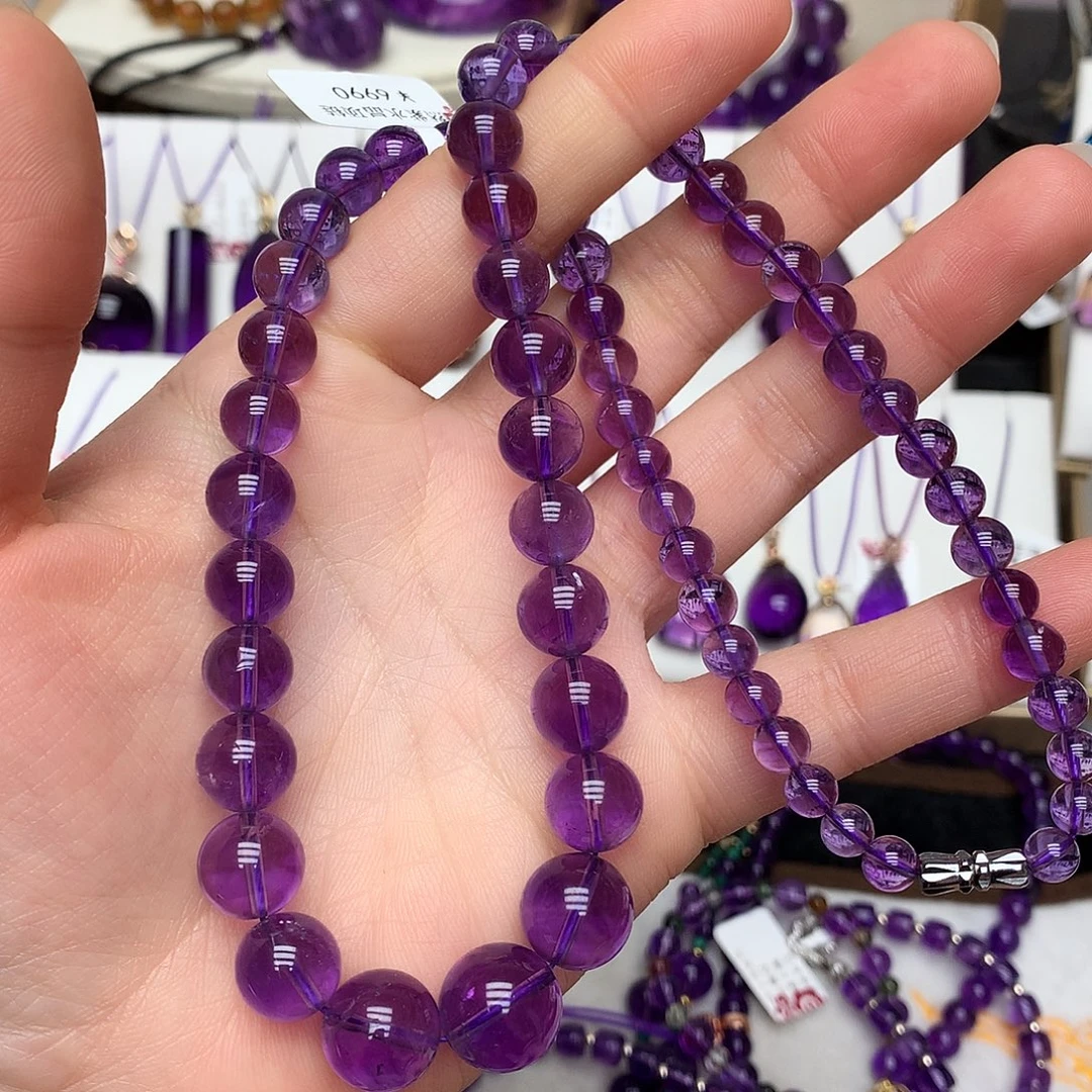 珠宝半成品未镶嵌紫晶L塔链