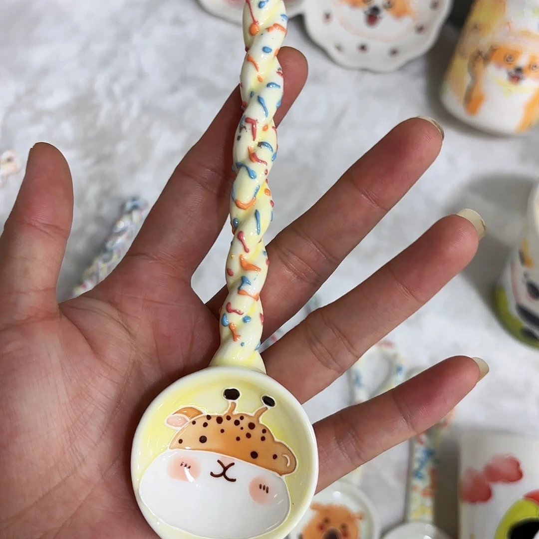 瑕疵手绘高温釉下彩陶瓷