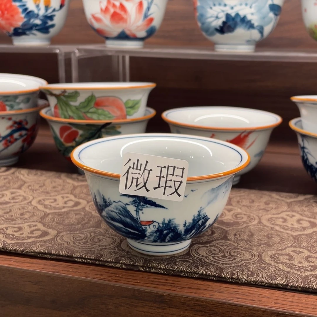 有瑕釉下彩纯手绘