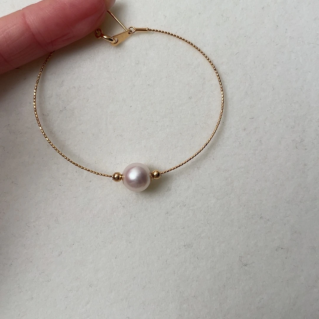 海水珍珠手绳银S925镶嵌