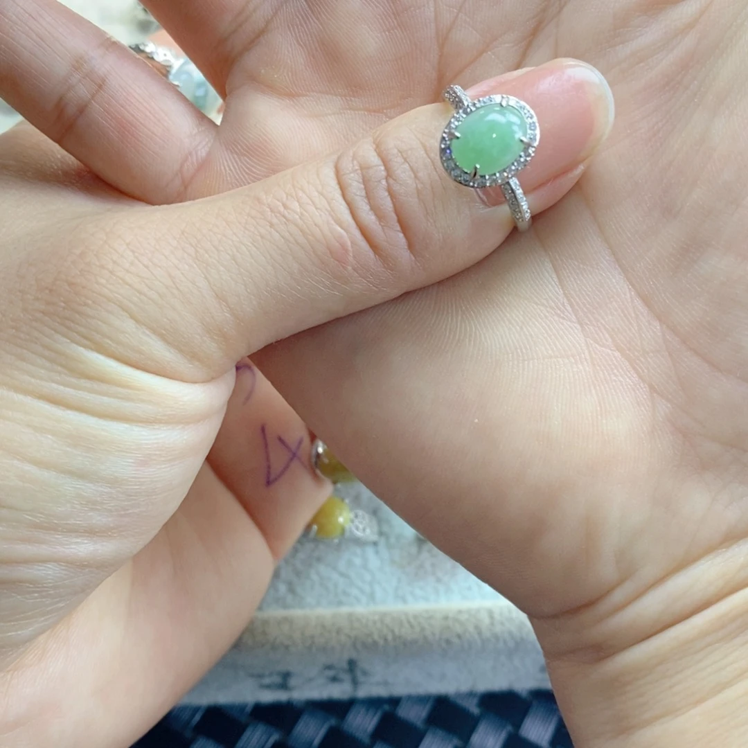 糖***果未镶嵌戒指翡翠缅甸
