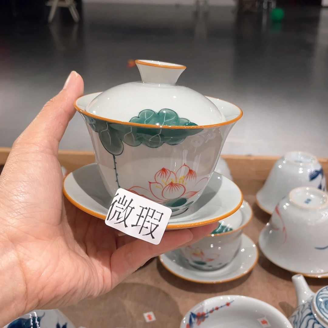 釉下彩纯手绘微瑕