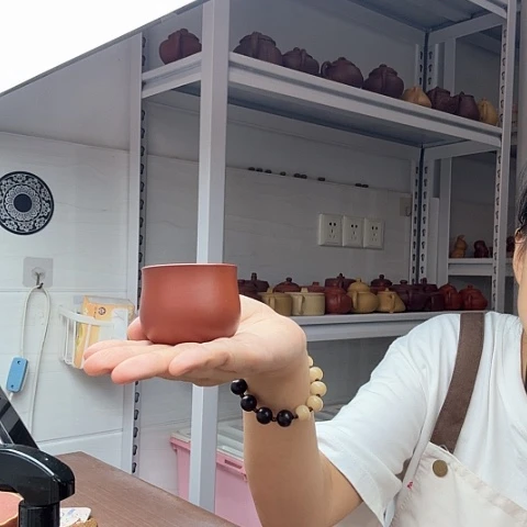 茶案朱泥主人杯主人杯
