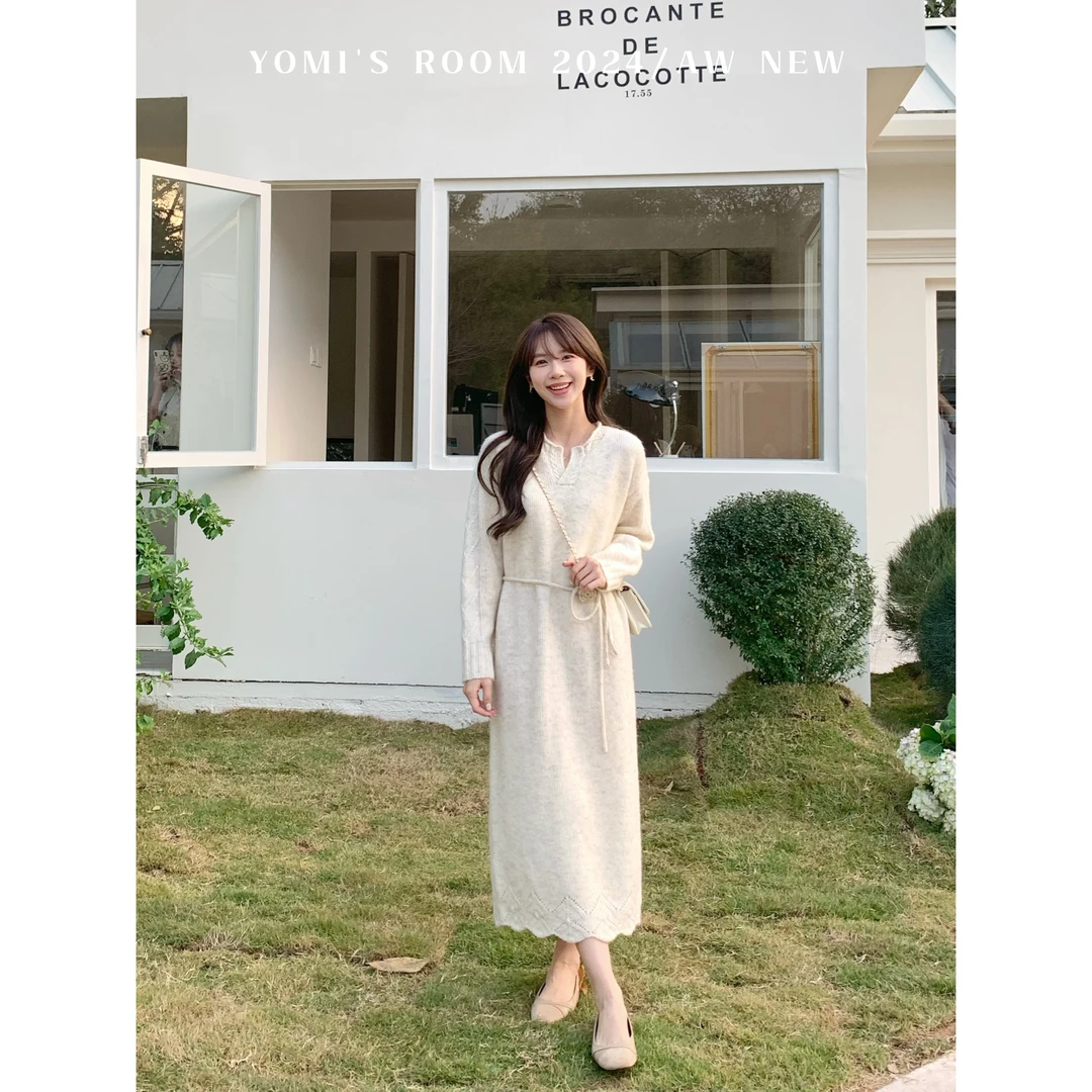 【现货】YOMI小个子定制【时光独白】高级感休闲小众时尚连衣裙女春季