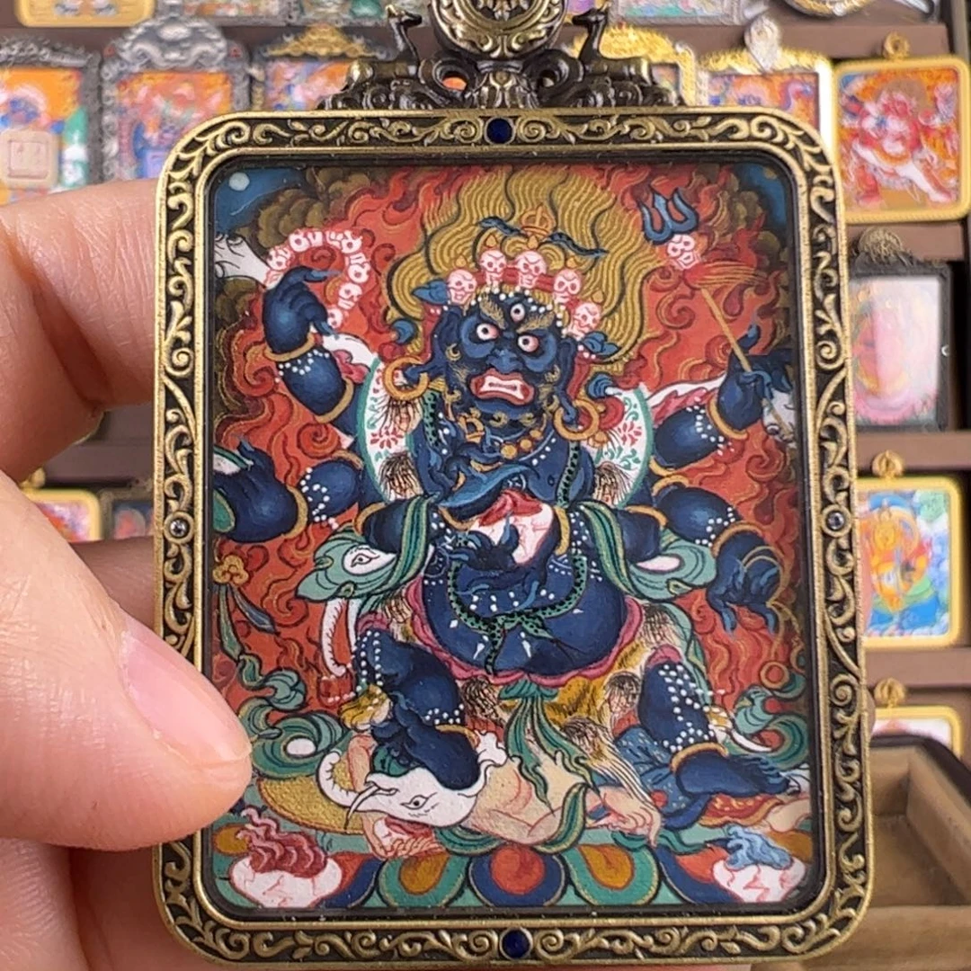 J***y吊坠大黑天唐卡绘画作品