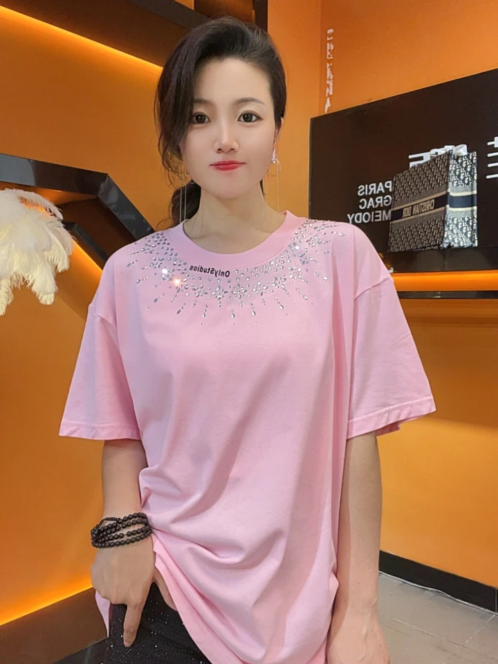 短袖女款爆款2025新款小众炸街高级感夏季潮牌宽松大板T恤上衣