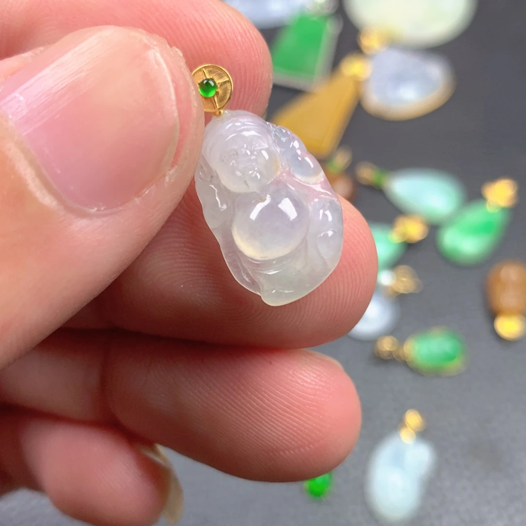 【闪购商品】颈饰18K金镶嵌翡翠翡翠